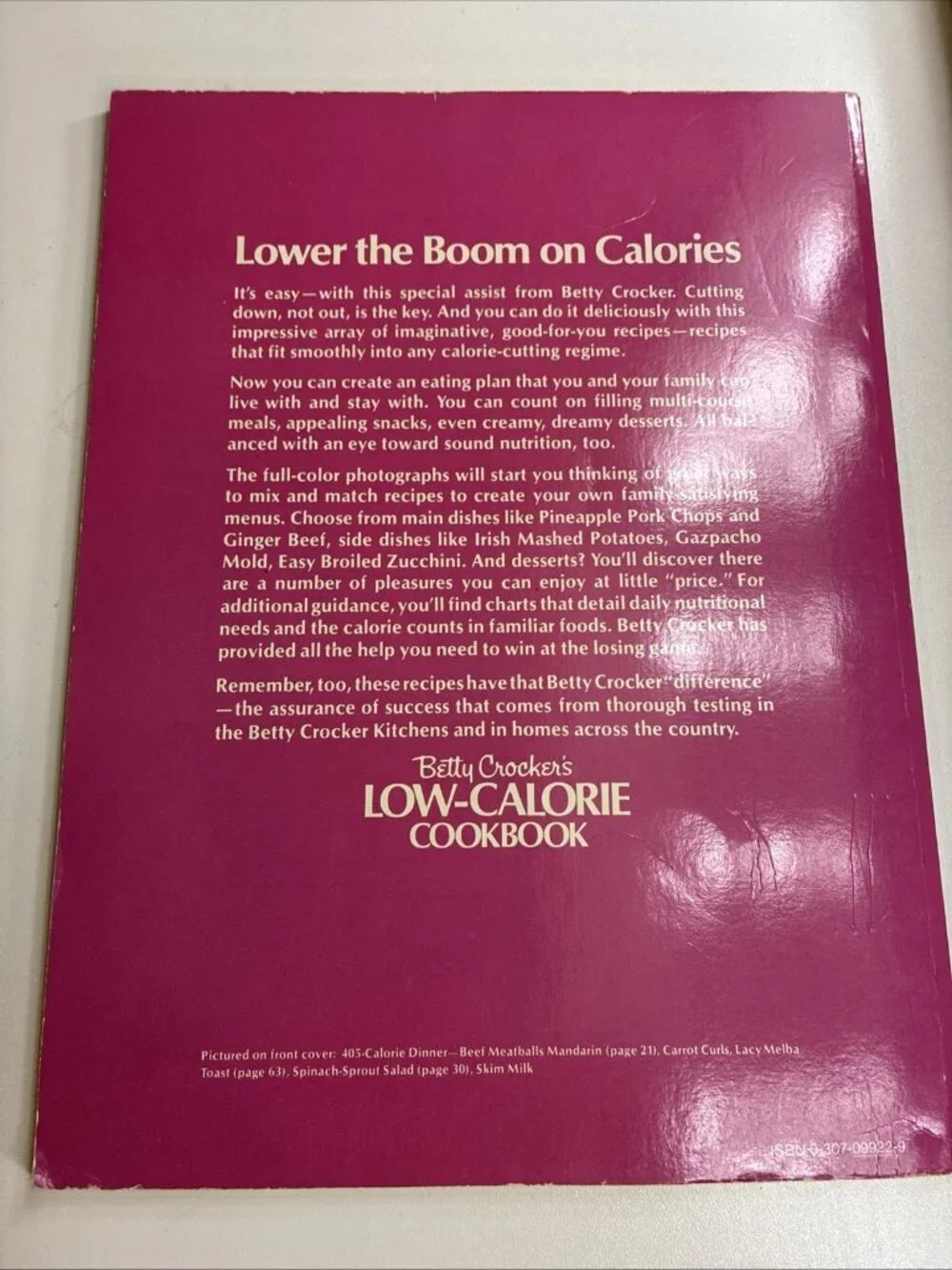 Betty Crockers Low Calorie Cookbook 1980 Third Printing Vintage Paperback